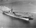 Midway at Hampton Roads, Virginia in her original configuration, 10 September 1945.