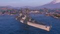 Nagato in Zipangu Port, with her default permanant camouflage