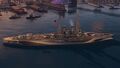 Arkansas Beta in New York Port (Decorated), with her default permanant camouflage