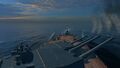 View overlooking the stern and rear turrets.