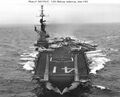 Midway at sea after her second refit.