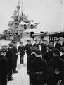 Elements of the Kriegsmarine surrender to the crew of HMS Dido aboard Prinz Eugen in Copenhagen, Denmark, 12 May 1945.