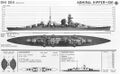 US Office of Naval Intelligence recognition drawing of an Admiral Hipper-class cruiser.