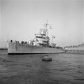 Van Kinsbergen entering the port of Rotterdam.