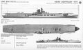 Projected recognition drawing of Graf Zeppelin had she been completed in September 1942.