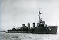 Matsukaze at anchor in the Yangtze River, circa 1927.