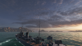 Enemy fighters spot Minekaze from above.