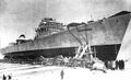 Neustrashimy under construction, circa 1951.