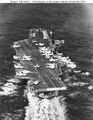 Midway at sea after her final refit.