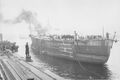 Tosa after preparations for use as a target hull.