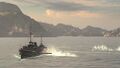 Mutsuki fires a salvo of torpedoes at an enemy Imperator Nikolai I.