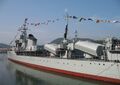 Anshan as a museum ship at the Qingdao Naval Museum.