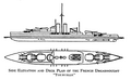 Line drawing of one of the proposed designs for the Lyon class.