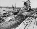 Damaged Jean Bart photographed in Casablanca on 16 November 1942.