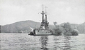 Andrea Doria on gunnery drills during World War I.