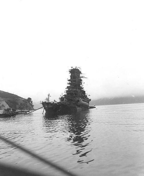 File:Japanese battleship Haruna sunk.jpg