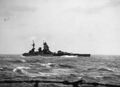 HMS Nelson in the Mediterranean Sea, 1943.