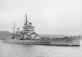 HMS Anson at Devonport, March 1945.