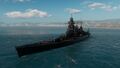 Dunkerque (Black Friday) in Marseille Port, with her default permanant camouflage