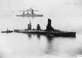 Yamashiro in Tokyo Bay, with Fusō and Kongo-class fast battleship Haruna in the background, late 1930.