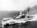 Duca degli Abruzzi during sea trials, circa 1938.