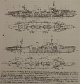 Two of the proposed 16-inch gun variants for finishing the Izmail class.