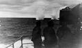 Prinz Eugen under fire during the Battle of the Denmark Strait, 24 May 1941. Photo taken aboard.