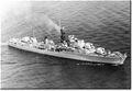 Daring at sea during her first commission (1952–1954)