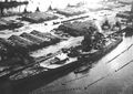 Jean Bart in the harbor of Casablanca, photographed by a plane from USS Ranger. Turret number two was not yet operational.