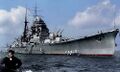 Colored photo of Atago, 1932.