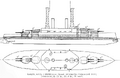 Basic plan of the South Carolina-class dreadnoughts