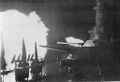 Washington fires on Kirishima during the Second Naval Battle of Guadalcanal on 15 November 1942.