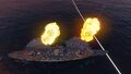 Gascogne fires a broadside.