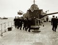 HMS Caradoc in the Baltic Sea near Liepāja, Latvia, December 1918.