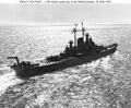USS Salem in 1952 in the Mediterranean Sea.