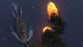 A scout fighter downs an enemy bomber.