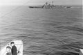 Bismarck, photographed from Prinz Eugen, in the Baltic at the outset of Operation Rheinübung, 19 May 1941.