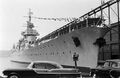 Jean Bart docked during a visit to New York City, circa 1955.