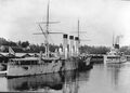 Diana and Retvizan in transit at Weh Island, Dutch East Indies, on their way to Port Arthur in 1903.