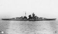 Tirpitz under way, probably in 1941.