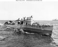 USS Bernadou (DD-153) in Measure 2 camouflage. She has been stripped down (masts removed) and modified for close-in support of the Torch landings in North Africa.