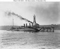 USS Dent (DD-116) as built, in WWI dazzle camouflage pattern.