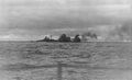 Bismarck firing her main battery during the Battle of the Denmark Strait, 24 May 1941.