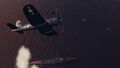 A friendly fighter appears on the scene to chase away enemy bombers.
