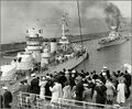 Conte di Cavour and Giulio Cesare at Napoli, circa 1938.