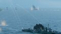 Shinonome engages three North Carolina class battleships in a desperate attempt to stall the enemy advance.