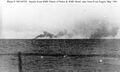 Immediately after the explosion aboard Hood, again photographed from Prinz Eugen. The large cloud of smoke right-center horizon is from Hood, the dense cloud left-center horizon is from Prince of Wales.