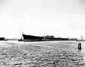 A view on Alaska’s hull shortly after her hull was launched.