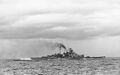 Bismarck as seen from Prinz Eugen during the Battle of the Denmark Strait, 24 May 1941.