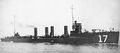 USS Smith (DD-17) securing from action stations, just prior to entering New York Harbor, late March 1917.